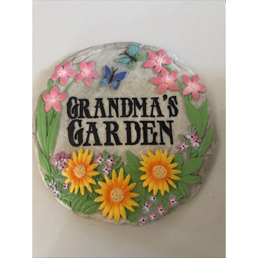 - Garden Décor - Grandma'S Garden Stepping Stone - Decorative Stone for Garden